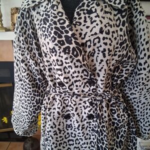 Leopard Print Trench Coat
